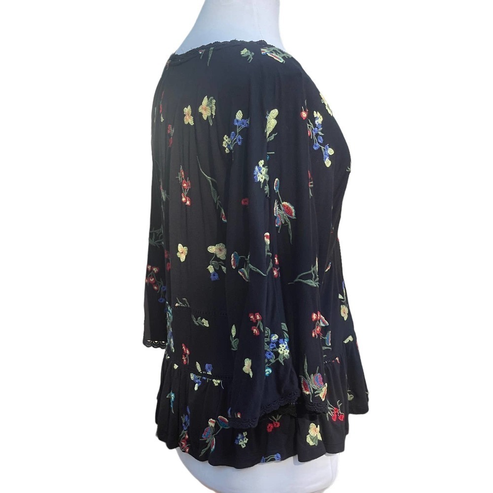 Anthropologie Parvati Floral Embroidered Blouse - Size Medium - Picture 10 of 16